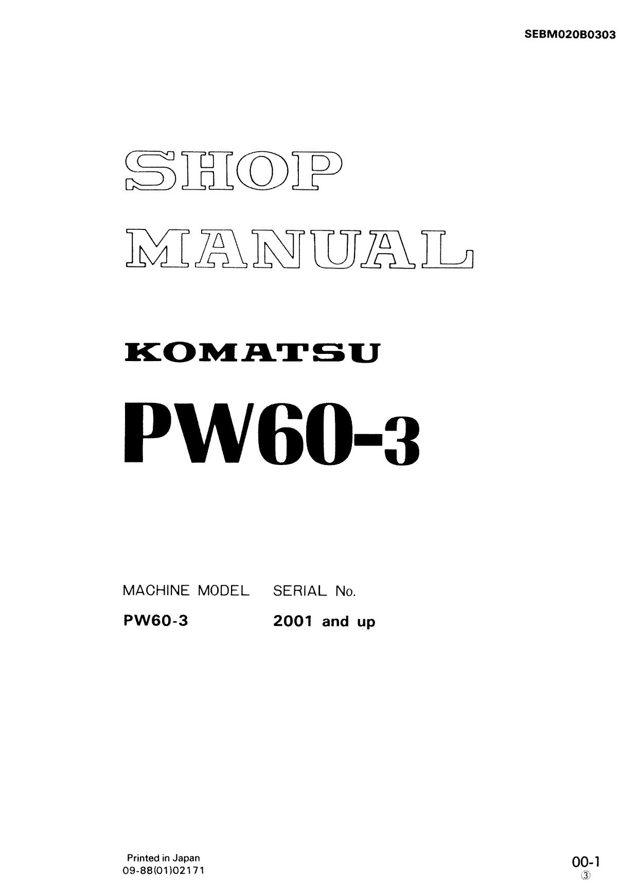 PW60-3 Shop Manual
